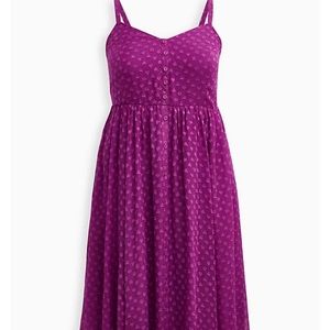 GRAPE/PURPLE Torrid Chiffon Skater Midi Dress